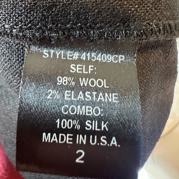 NWT Adam Lippes Classic Black pencil Skirt size 2 wool silk midi style #415409CP - Picture 4 of 9